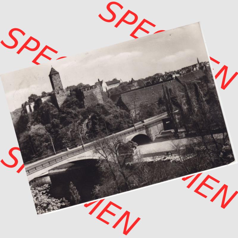 Ansichtskarte DDR Bezirk Halle, Stadtkreis Halle? Unbekannt: In s/w Schwarzweiß 1961, Giebichenstein, Stempel 1000 Jahre Halle (1) Sammlung