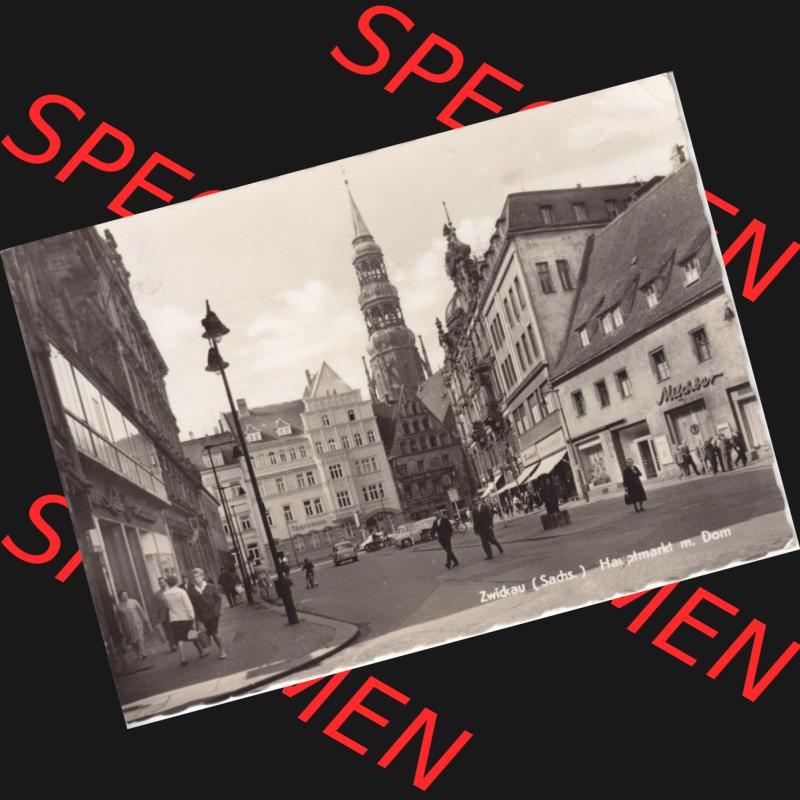 Ansichtskarte Bezirk Karl-Marx-Stadt, Landkreis Zwickau-Land, Stadt Zwickau der DDR 1972, Hauptmarkt mit Dom. DDR Postkarte aus privater Sammlung-Konvolut an gelaufenen Ansichtskarten... Sammlung