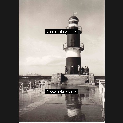 Ansichtskarte DDR Bezirk Rostock, Stadtkreis Rostock, Hansestadt Rostock, Ortsteil Seebad Warnemünde DDR, Warnemünde an der Male, Leuchtturm (1) Sammlung