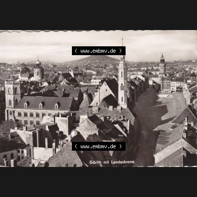 Ansichtskarte DDR Bezirk Dresden, Kreis Görlitz, Stadt Görlitz: In s/w Schwarzweiß Landeskrone (1) Sammlung