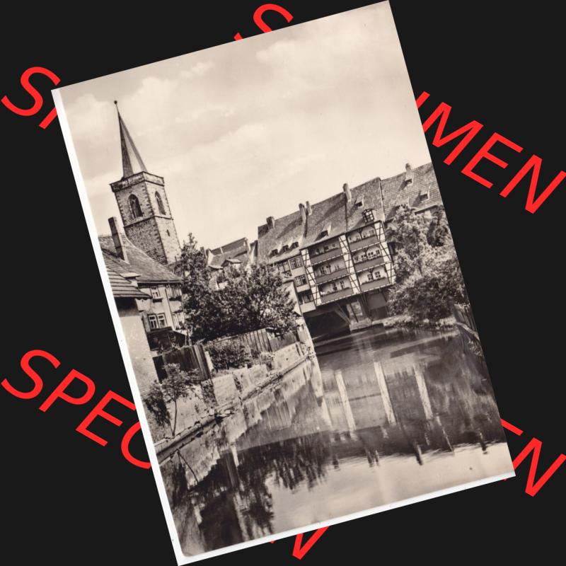 Ansichtskarte Bezirk Erfurt, Stadtkreis Erfurt, Stadt Erfurt Krämerbrücke. Ansichtskarte bzw. Postkarte aus DDR-Zeiten der Deutschen Demokratischen Republik von Bezirk... Sammlung