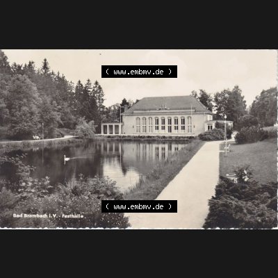 Ansichtskarte DDR, Bezirk Karl-Marx-Stadt, Bad Brambach Festhalle (1) Sammlung