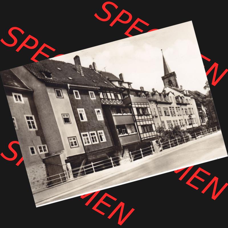 Ansichtskarte Bezirk Erfurt, Stadtkreis Erfurt, Stadt Erfurt Krämerbrücke. Ansichtskarte bzw. Postkarte aus DDR-Zeiten der Deutschen Demokratischen Republik von Bezirk... Sammlung