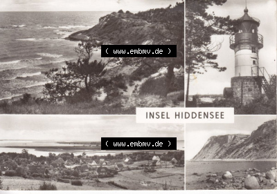 s/w - schwarzweiß Ansichtskarte bzw. Postkarte aus DDR-Zeiten, Insel Hiddensee im Norden der DDR Sammlung