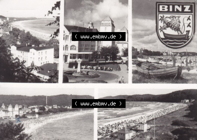 Ansichtskarte bzw. Postkarte in s/w - schwarzweiß aus DDR-Zeiten, Bezirk Rostock, Kreis Rügen Ostseebad Binz, eine Binzer DDR-Sammlung Sammlung