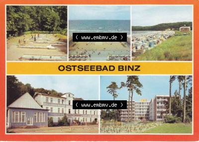 Ansichtskarte bzw. Postkarte in Farbe / Color aus DDR-Zeiten, Bezirk Rostock, Kreis Rügen Ostseebad Binz, unsortierte DDR-Sammlung Sammlung
