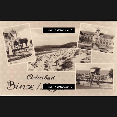 Alte Ansichtskarte DDR Bezirk Rostock, Kreis Rügen, Ostseebad Binz, DDR VEB Reichenbach Ostseebad Binz - Rügen. Ansichtskarte bzw. Postkarte in s/w - schwarzweiß... Sammlung
