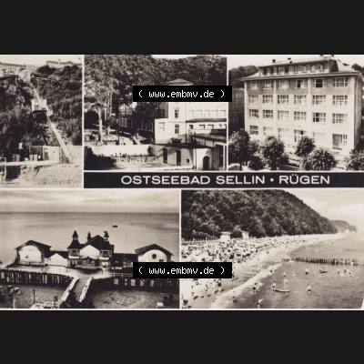 Ansichtskarte DDR Bezirk Rostock, Kreis Rügen, Ostseebad Sellin: Ostseebad Sellin. Ansichtskarte bzw. Postkarte aus DDR-Zeiten der Deutschen Demokratischen Republik... Sammlung