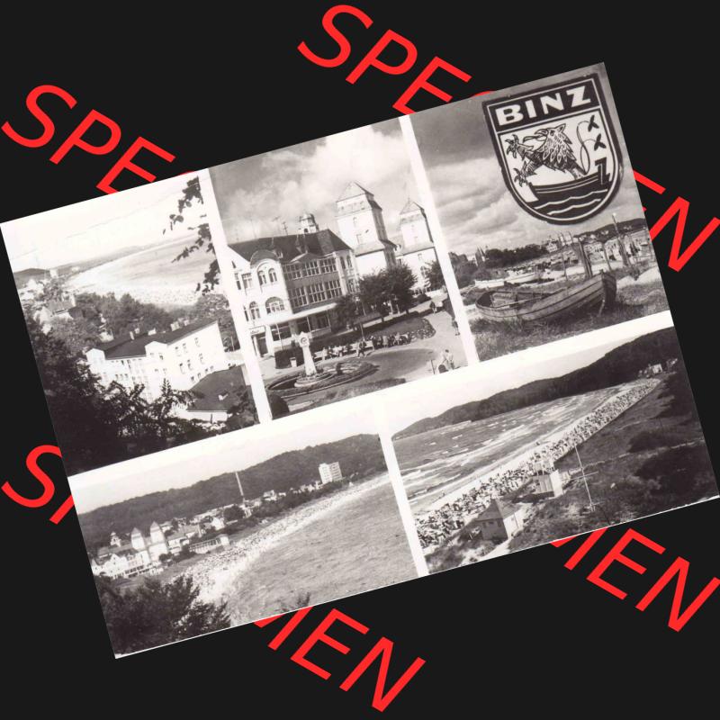 Alte Ansichtskarte DDR Bezirk Rostock, Kreis Rügen, Ostseebad Binz, DDR, Ostseebad Binz-Rügen. Ansichtskarte bzw. Postkarte in s/w - schwarzweiß... Sammlung