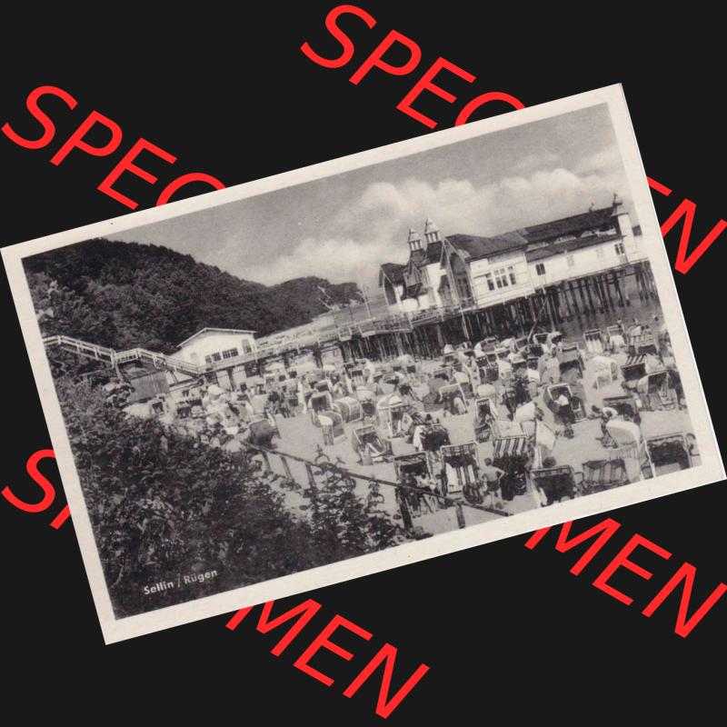 Ansichtskarte DDR Bezirk Rostock, Kreis Rügen, Ostseebad Sellin: DDR, Sellin auf Rügen, Strand. Ansichtskarte bzw. Postkarte aus DDR-Zeiten der Deutschen... Sammlung