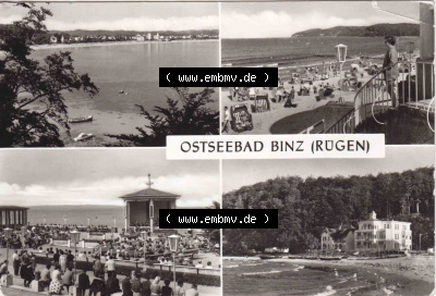 Ansichtskarte bzw. Postkarte in s/w - schwarzweiß aus DDR-Zeiten, Bezirk Rostock, Kreis Rügen Ostseebad Binz, eine Binzer DDR-Sammlung Sammlung