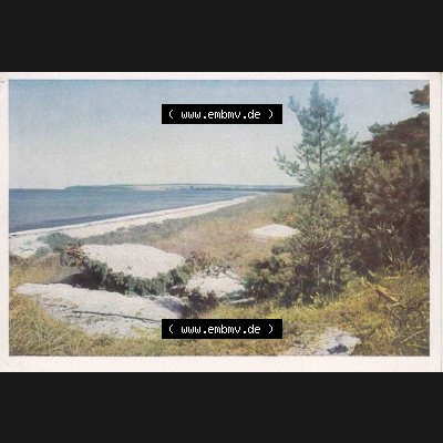 Ansichtskarte DDR Bezirk Rostock, Kreis Rügen, Ostseebad Binz, in Farbe - Color DDR, Rügen, Strandweg bei Binz, Strand. Ansichtskarte bzw. Postkarte... Sammlung