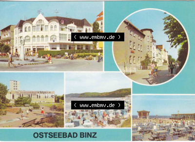 Ansichtskarte bzw. Postkarte in Farbe / Color aus DDR-Zeiten, Bezirk Rostock, Kreis Rügen Ostseebad Binz, unsortierte DDR-Sammlung Sammlung