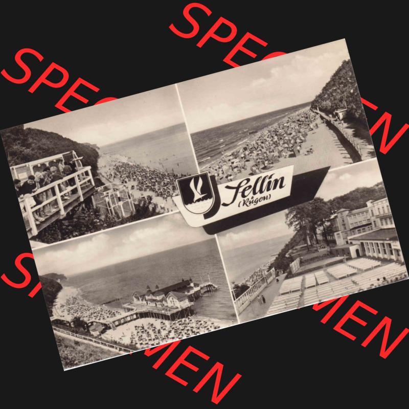 Ansichtskarte DDR Bezirk Rostock, Kreis Rügen, Ostseebad Sellin: DDR, EVP MDN -,20 Sellin, 4 Abbildungen. Ansichtskarte bzw. Postkarte aus DDR-Zeiten... Sammlung