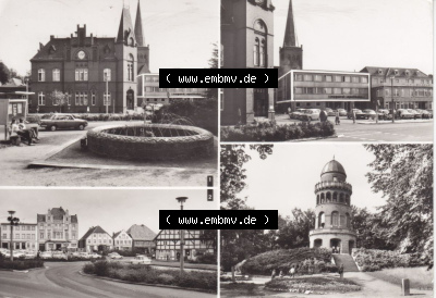 Ansichtskarte bzw. Postkarte aus DDR-Zeiten, Bezirk Rostock, Insel Rügen, Stadt Bergen der DDR Sammlung