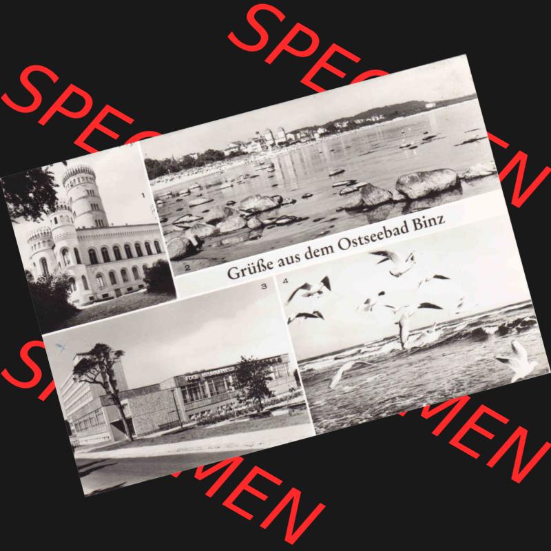 Alte Ansichtskarte DDR Bezirk Rostock, Kreis Rügen, Ostseebad Binz, DDR, BINZ (Rügen), Jagdschloss Granitz, Südöstliche Bucht FDGB-Erholungsheim,... Sammlung