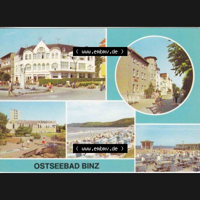 Ansichtskarte DDR Bezirk Rostock, Kreis Rügen, Ostseebad Binz, in Farbe - Color DDR-Postkarte Binz auf Rügen Bezirk Rostock Farbfotos Karpf, Oelnitz im Erzgebirge,... Sammlung