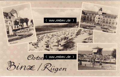 Ansichtskarte bzw. Postkarte in s/w - schwarzweiß aus DDR-Zeiten, Bezirk Rostock, Kreis Rügen Ostseebad Binz, eine Binzer DDR-Sammlung Sammlung