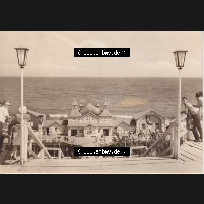Ansichtskarte DDR Bezirk Rostock, Kreis Rügen, Ostseebad Sellin: Ostseebad Sellin, Seebrücke. Ansichtskarte bzw. Postkarte aus DDR-Zeiten der Deutschen Demokratischen... Sammlung
