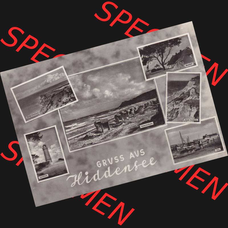 Ansichtskarte DDR Bezirk Rostock, Kreis Rügen, Insel Hiddensee, DDR, Gruss aus Hiddensee, Mehrbildkarte, Foto-Handabzug. s/w - schwarzweiß Ansichtskarte... Sammlung