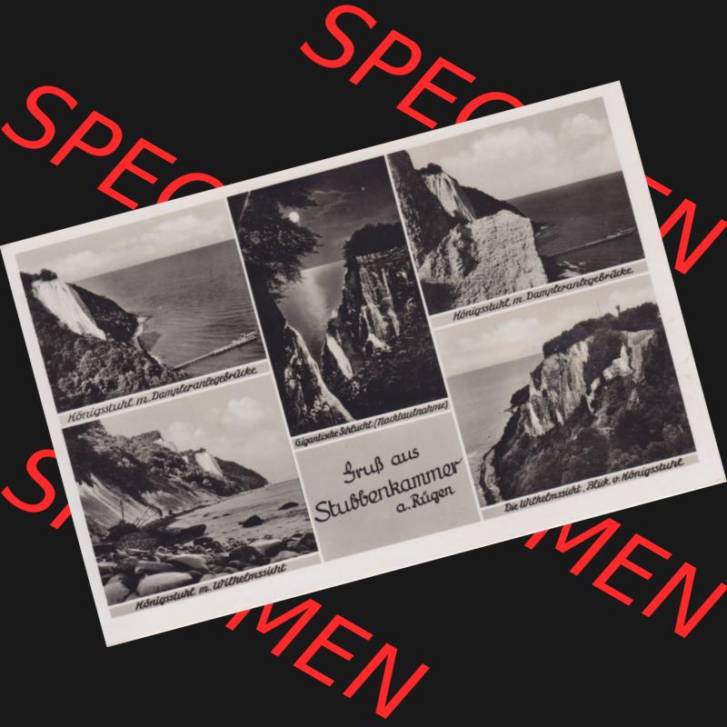 Ansichtskarte DDR Bezirk Rostock, Kreis Rügen, Saßnitz Stubbenkammer mit Gruß aus Stubbenkammer a. Rügen. Ansichtskarte bzw. Postkarte aus DDR-Zeiten... Sammlung