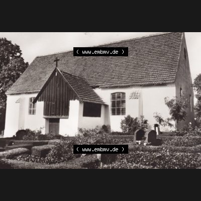 Ansichtskarte DDR Bezirk Rostock, Kreis Rügen, Insel Hiddensee, DDR, Kloster Hiddensee Inselkirche. s/w - schwarzweiß Ansichtskarte bzw. Postkarte aus... Sammlung