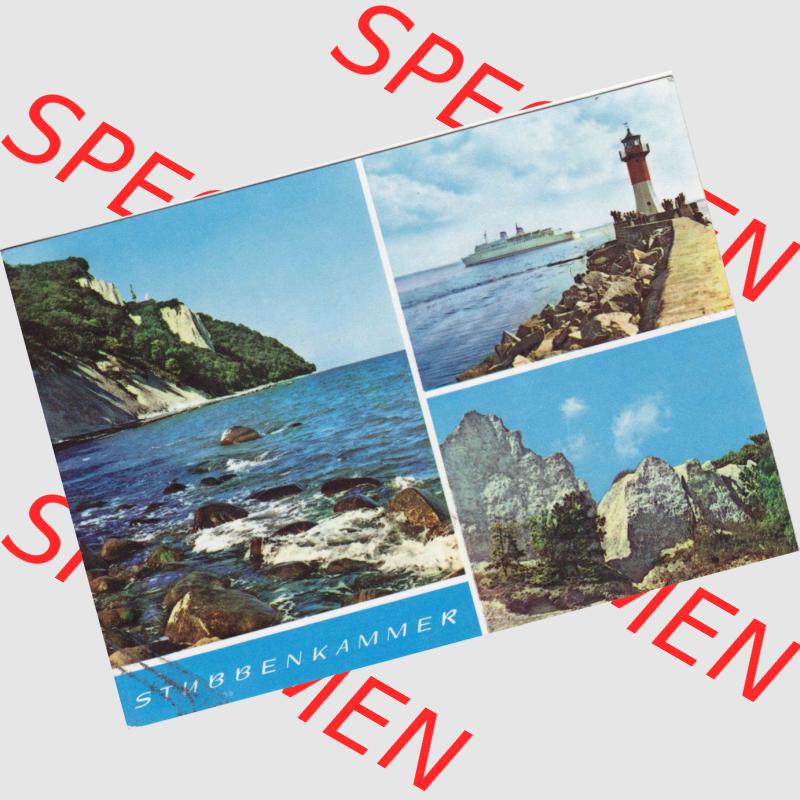 Ansichtskarte DDR Bezirk Rostock, Kreis Rügen, Insel Rügen Stubbenkammer: Stubbenkammer Fährschiff MS Saßnitz, Kreidefelsen. Ansichtskarte bzw.... Sammlung
