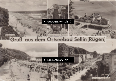 Ansichtskarte DDR Bezirk Rostock, Kreis Rügen, Ostseebad Sellin: Gruß aus dem Ostseebad Sellin (Rügen) Sammlung