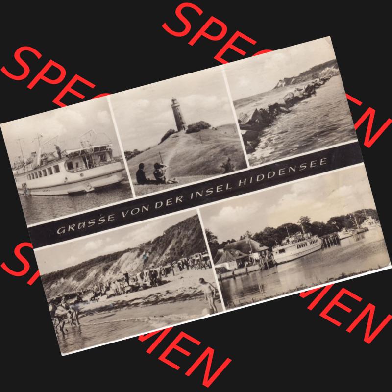 Ansichtskarte DDR Bezirk Rostock, Kreis Rügen, Insel und Gemeinde Hiddensee 1971, Grüsse von der Insel Hiddensee, Verlag Markkleeberg Leipzig, Gelaufen mit Lenin-Briefmarke... Sammlung
