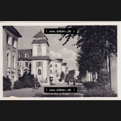Alte Ansichtskarte DDR Bezirk Rostock, Kreis Rügen, Ostseebad Binz, Alte Postkarte Ostseebad Binz auf Rügen. Ansichtskarte bzw. Postkarte in s/w - schwarzweiß... Sammlung