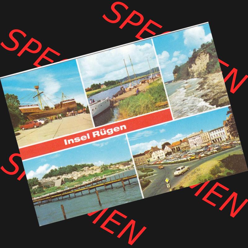 Ansichtskarte DDR Bezirk Rostock, Kreis Rügen, mit Insel Rügen allgemeiner Ansichtskarte: Insel Rügen Saßnitz, Sellin, Steilufer, Putbus und Bergen.... Sammlung