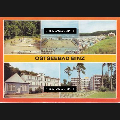 Ansichtskarte DDR Bezirk Rostock, Kreis Rügen, Ostseebad Binz, in Farbe - Color DDR-Postkarte Binz auif Rügen Bezirk Rostock Farbfotos Karpf, Oelnitz im Erzgebirge,... Sammlung