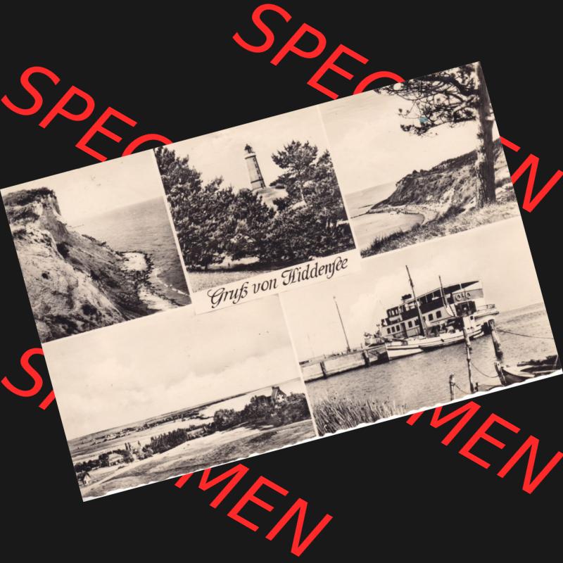 Ansichtskarte DDR Bezirk Rostock, Kreis Rügen, Insel und Gemeinde Hiddensee 1960, Gruß von HIddensee, Gelaufen September 1960. Ansichtskarte bzw. Postkarte... Sammlung