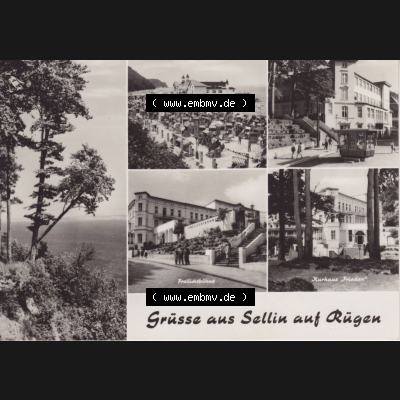 Ansichtskarte DDR Bezirk Rostock, Kreis Rügen, Ostseebad Sellin: Grüsse aus Sellin auf Rügen. Ansichtskarte bzw. Postkarte aus DDR-Zeiten der Deutschen Demokratischen... Sammlung