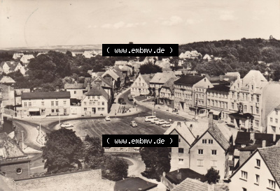 Ansichtskarte bzw. Postkarte aus DDR-Zeiten, Bezirk Rostock, Insel Rügen, Stadt Bergen der DDR Sammlung