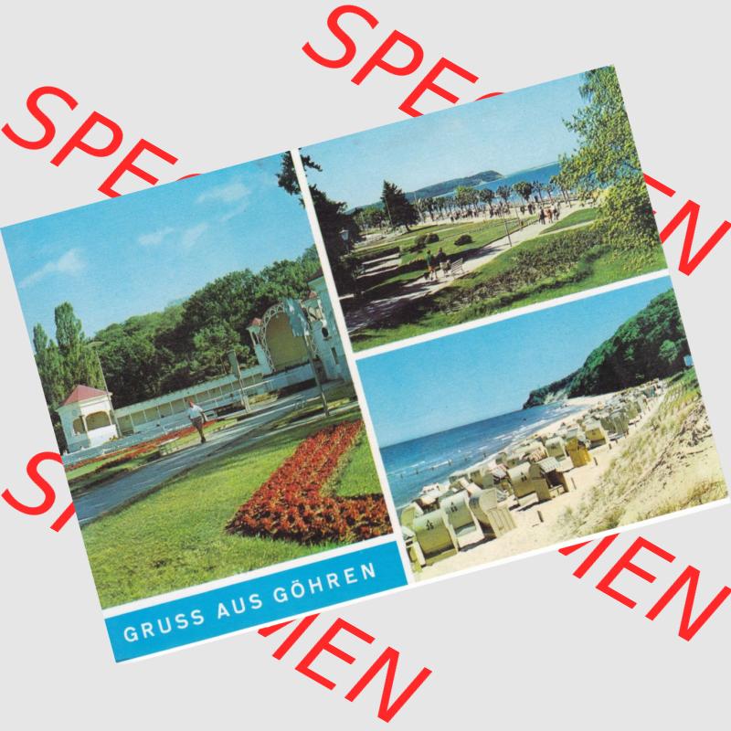 Ansichtskarte DDR Bezirk Rostock, Kreis Rügen, Ostseebad Göhren: DDR, Gruss aus Göhren. Ansichtskarte bzw. Postkarte aus DDR-Zeiten der Deutschen Demokratischen... Sammlung