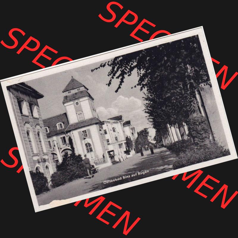 Alte Ansichtskarte DDR Bezirk Rostock, Kreis Rügen, Ostseebad Binz, Alte Postkarte Ostseebad Binz auf Rügen. Ansichtskarte bzw. Postkarte in s/w - schwarzweiß... Sammlung
