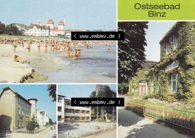 Ansichtskarte bzw. Postkarte in Farbe / Color aus DDR-Zeiten, Bezirk Rostock, Kreis Rügen Ostseebad Binz, unsortierte DDR-Sammlung Sammlung