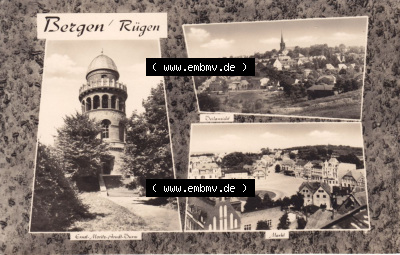 Ansichtskarte bzw. Postkarte aus DDR-Zeiten, Bezirk Rostock, Insel Rügen, Stadt Bergen der DDR Sammlung