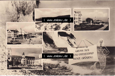 Ansichtskarte bzw. Postkarte in s/w - schwarzweiß aus DDR-Zeiten, Bezirk Rostock, Kreis Rügen Ostseebad Binz, eine Binzer DDR-Sammlung Sammlung