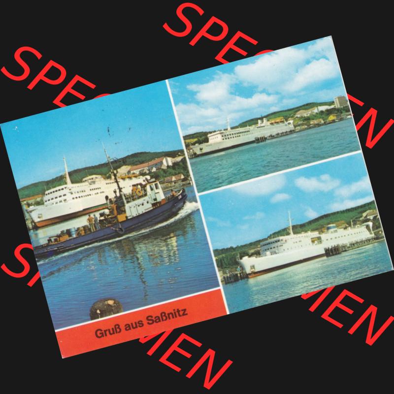Ansichtskarte DDR Bezirk Rostock, Kreis Rügen, Stadt Sassnitz Postkarte in Farbe Eisenbahnfährschiff Rügen und Fährschiff Svealand. Ansichtskarte bzw. Postkarte... Sammlung