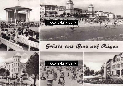 Ansichtskarte bzw. Postkarte in s/w - schwarzweiß aus DDR-Zeiten, Bezirk Rostock, Kreis Rügen Ostseebad Binz, eine Binzer DDR-Sammlung Sammlung