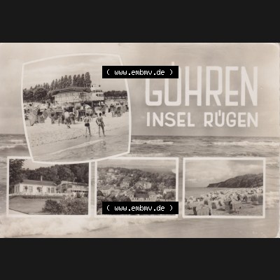 Ansichtskarte DDR Bezirk Rostock, Kreis Rügen, Ostseebad Göhren: DDR, Göhren, Insel Rügen, schwarzweiß. Ansichtskarte bzw. Postkarte... Sammlung