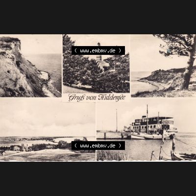 Ansichtskarte DDR Bezirk Rostock, Kreis Rügen, Insel und Gemeinde Hiddensee 1960, Gruß von HIddensee, Gelaufen September 1960. Ansichtskarte bzw. Postkarte... Sammlung