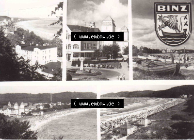 Ansichtskarte bzw. Postkarte in s/w - schwarzweiß aus DDR-Zeiten, Bezirk Rostock, Kreis Rügen Ostseebad Binz, eine Binzer DDR-Sammlung Sammlung