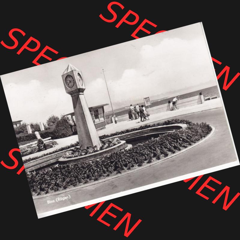 Alte Ansichtskarte DDR Bezirk Rostock, Kreis Rügen, Ostseebad Binz, 1963, Binz (Rügen). Ansichtskarte bzw. Postkarte in s/w - schwarzweiß... Sammlung