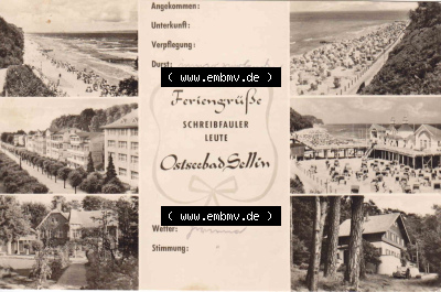 Ansichtskarte bzw. Postkarte aus DDR-Zeiten, Ostseebad Sellin im Norden der DDR Sammlung