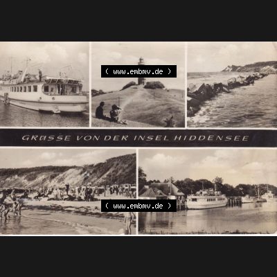 Ansichtskarte DDR Bezirk Rostock, Kreis Rügen, Insel und Gemeinde Hiddensee 1971, Grüsse von der Insel Hiddensee, Verlag Markkleeberg Leipzig, Gelaufen mit Lenin-Briefmarke... Sammlung