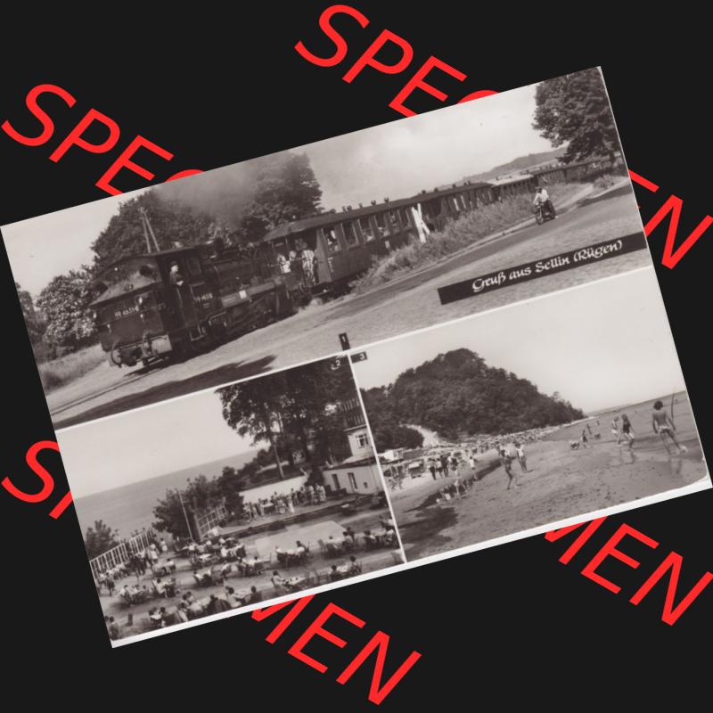 Ansichtskarte DDR Bezirk Rostock, Kreis Rügen, Ostseebad Sellin: Kleinbahn auf der Insel Rügen, Freilichtbühne. Ansichtskarte bzw. Postkarte aus DDR-Zeiten... Sammlung