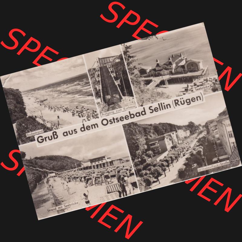 Ansichtskarte DDR Bezirk Rostock, Kreis Rügen, Ostseebad Sellin 1962, Gruß aus dem Ostseebad Sellin (Rügen). Ansichtskarte bzw. Postkarte aus DDR-Zeiten... Sammlung